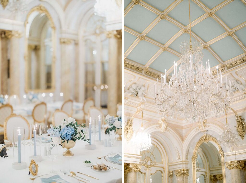 Wedding dinner reception Palais Coburg Vienna
