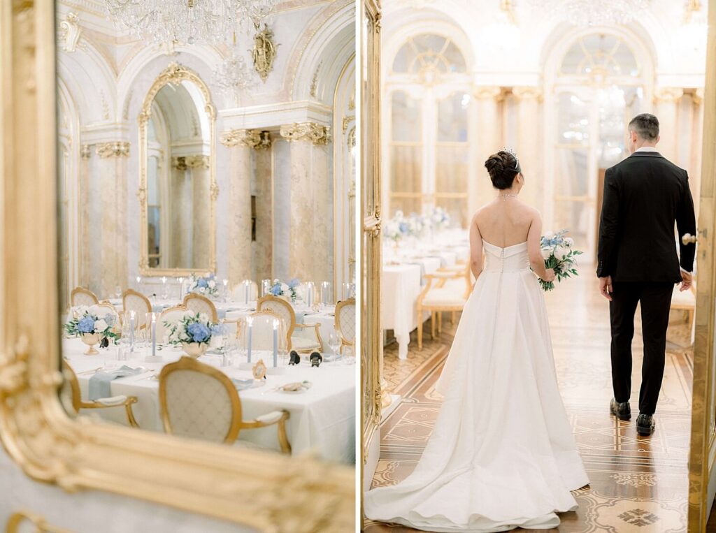Wedding dinner reception Palais Coburg Vienna
