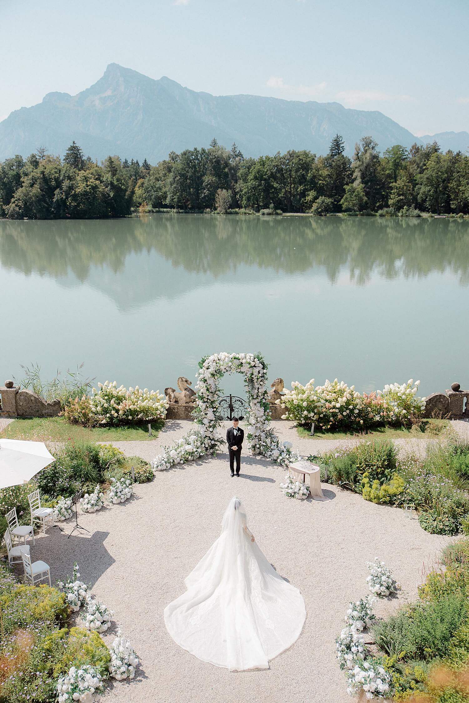 Schloss Leopoldskron elopement photography by Liliia Chuba Salzburg Austria