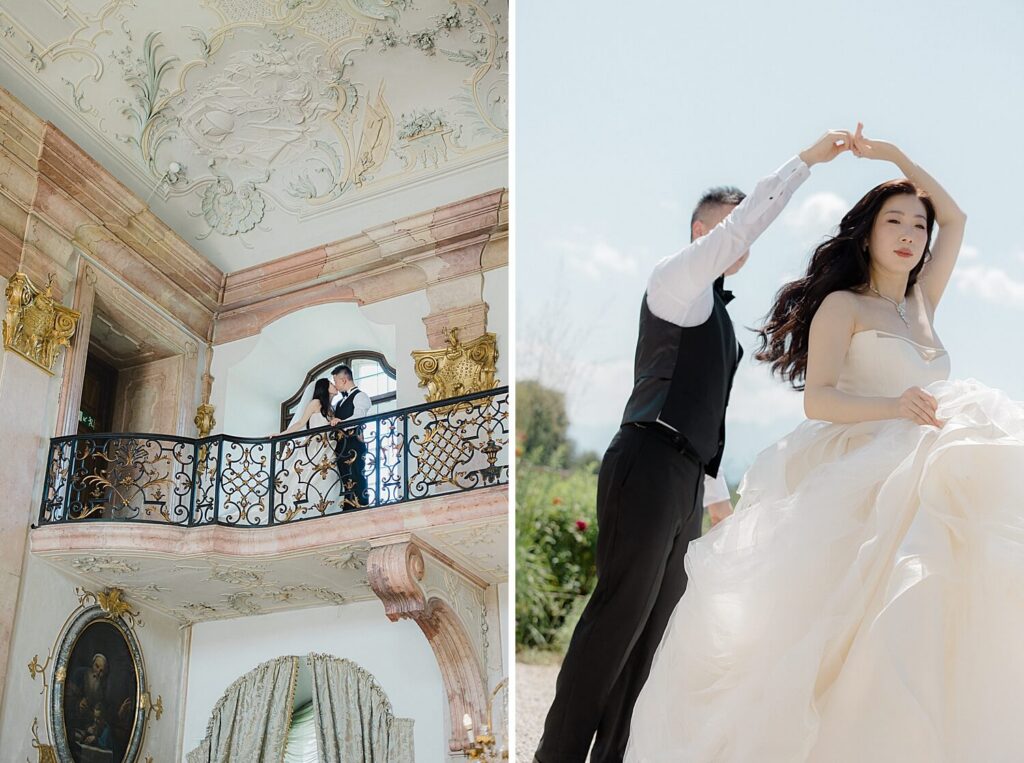 Fine art wedding photography Schloss Leopoldskron by Liliia Chuba
