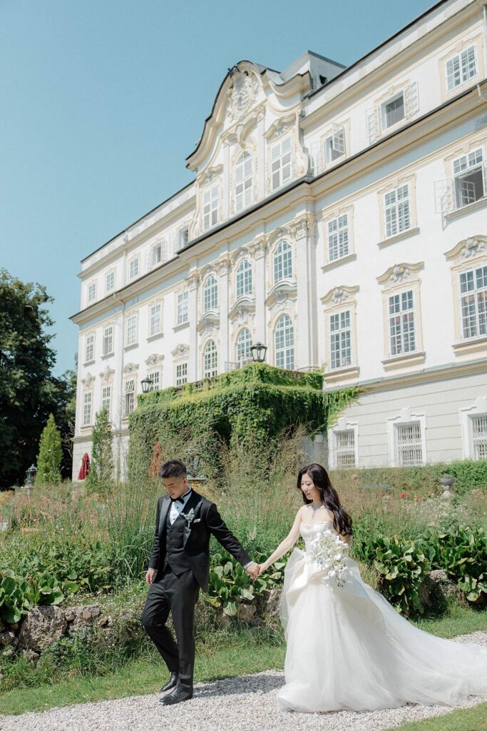 Fine art wedding photography Schloss Leopoldskron by Liliia Chuba

