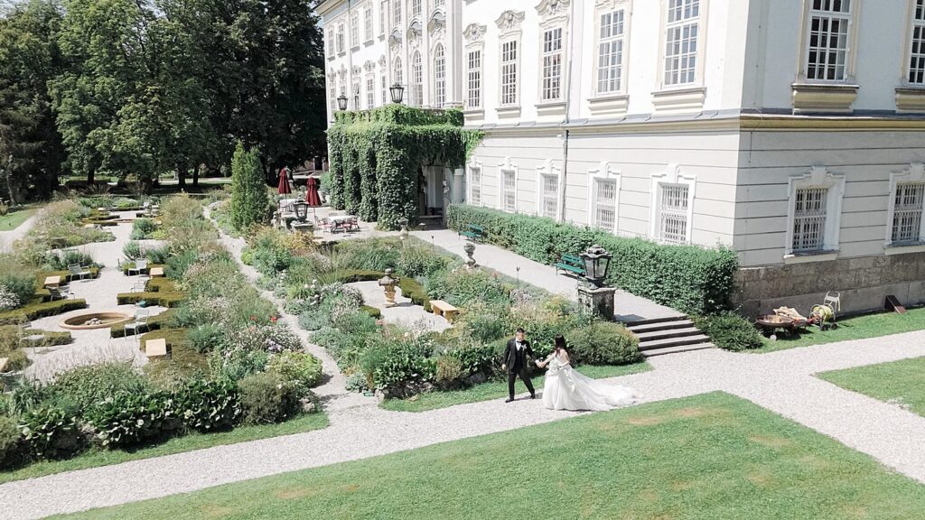 Fine art wedding photography Schloss Leopoldskron by Liliia Chuba