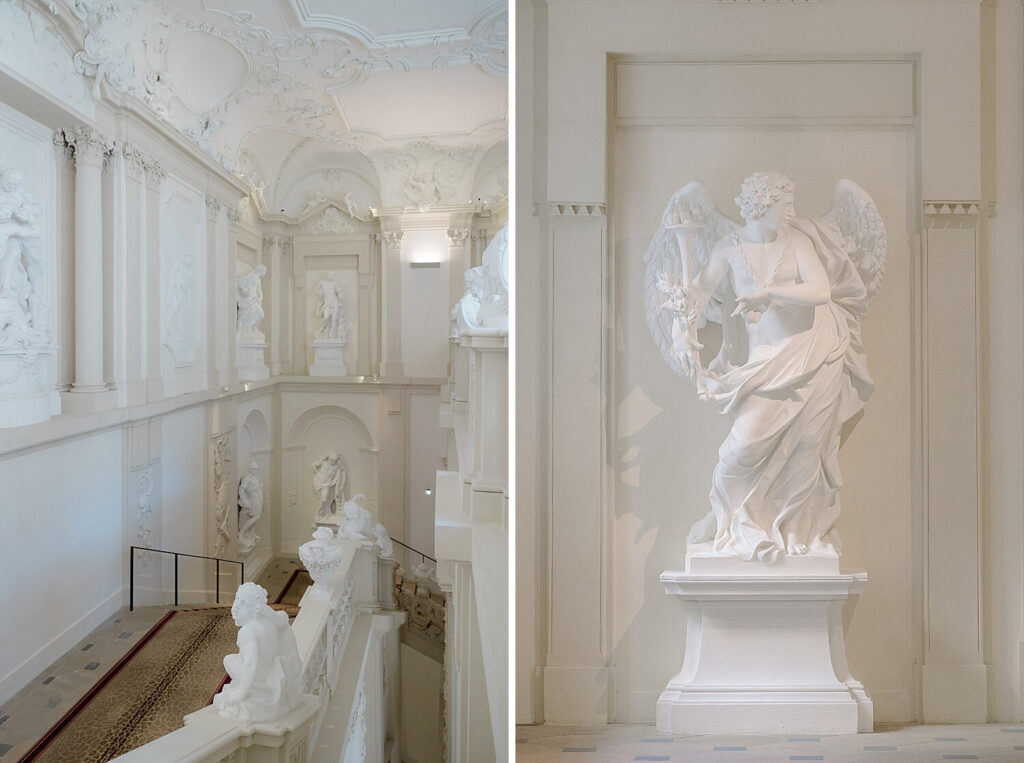 Grand staircase Stadtpalais Liechtenstein wedding venue Vienna
