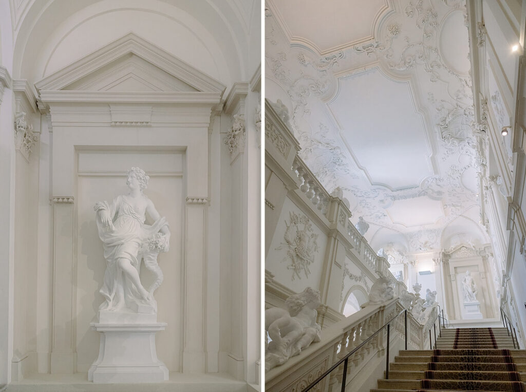 Baroque entrance Stadtpalais Liechtenstein Vienna wedding photographer
