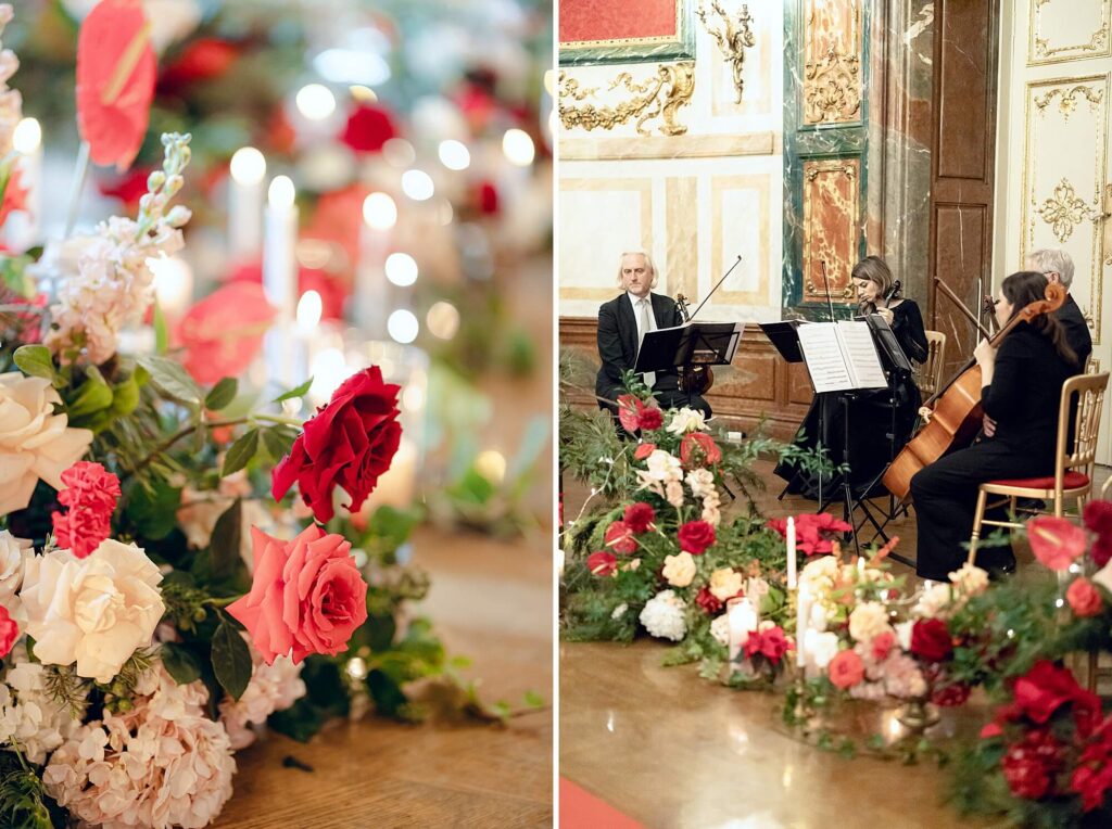 Christmas wedding dinner Palais Daun-Kinsky Vienna