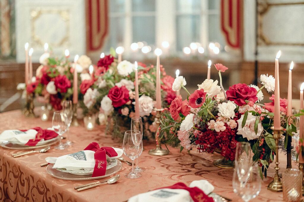 Christmas wedding dinner Palais Daun-Kinsky Vienna