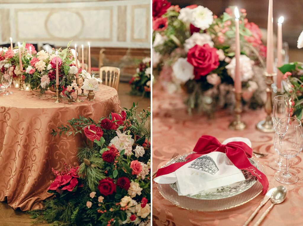 Christmas wedding dinner Palais Daun-Kinsky Vienna