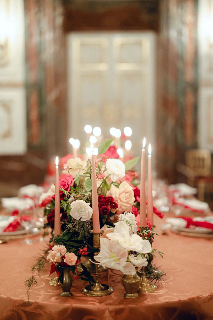 Christmas wedding dinner Palais Daun-Kinsky Vienna