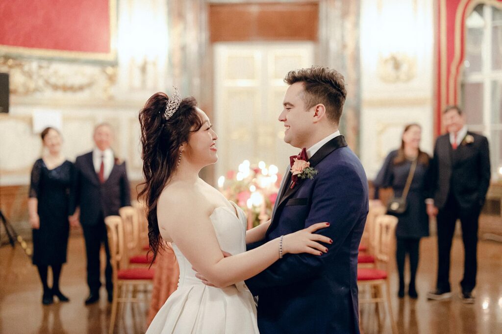 Christmas wedding dinner Palais Daun-Kinsky Vienna