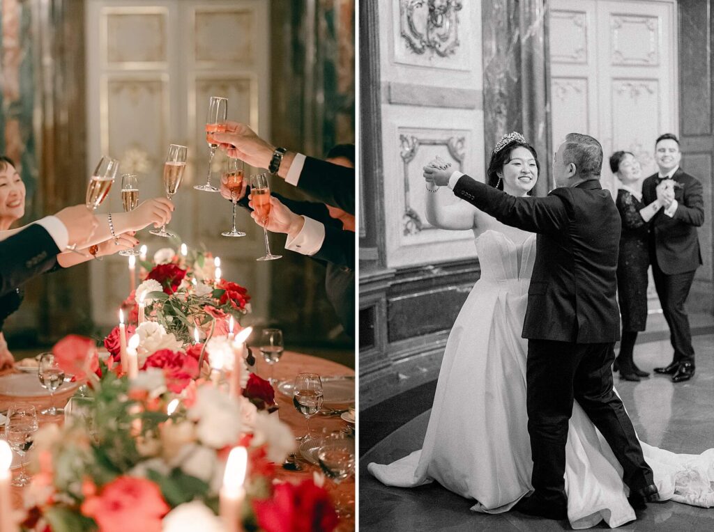 Christmas wedding dinner Palais Daun-Kinsky Vienna
