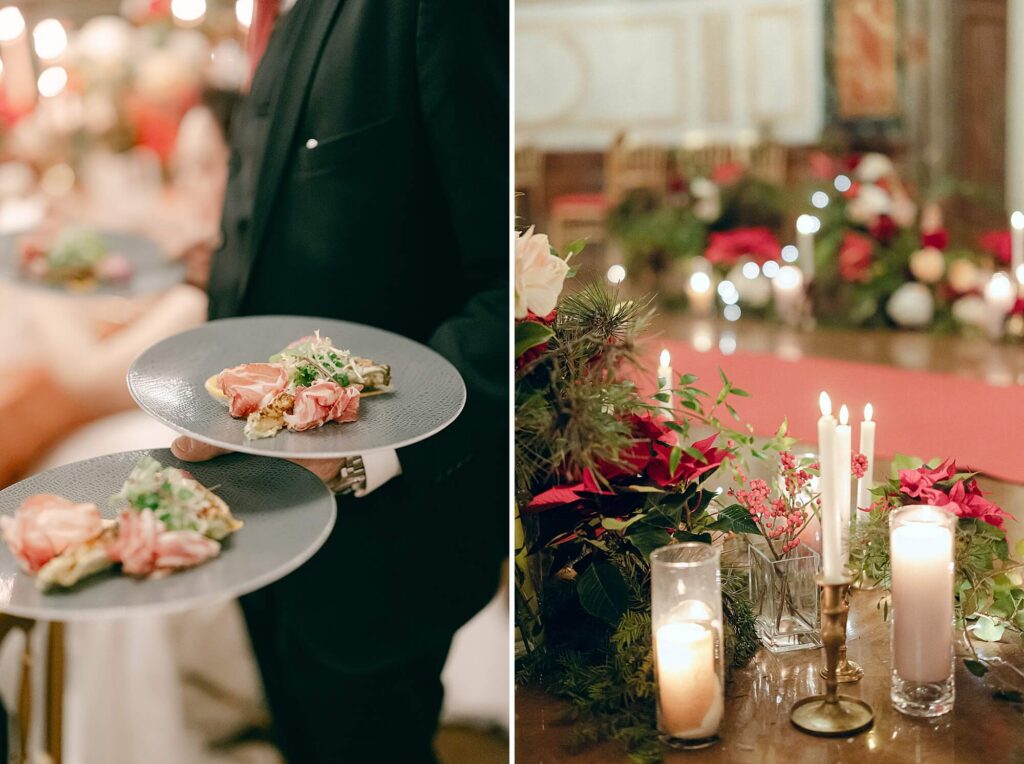 Christmas wedding dinner Palais Daun-Kinsky Vienna