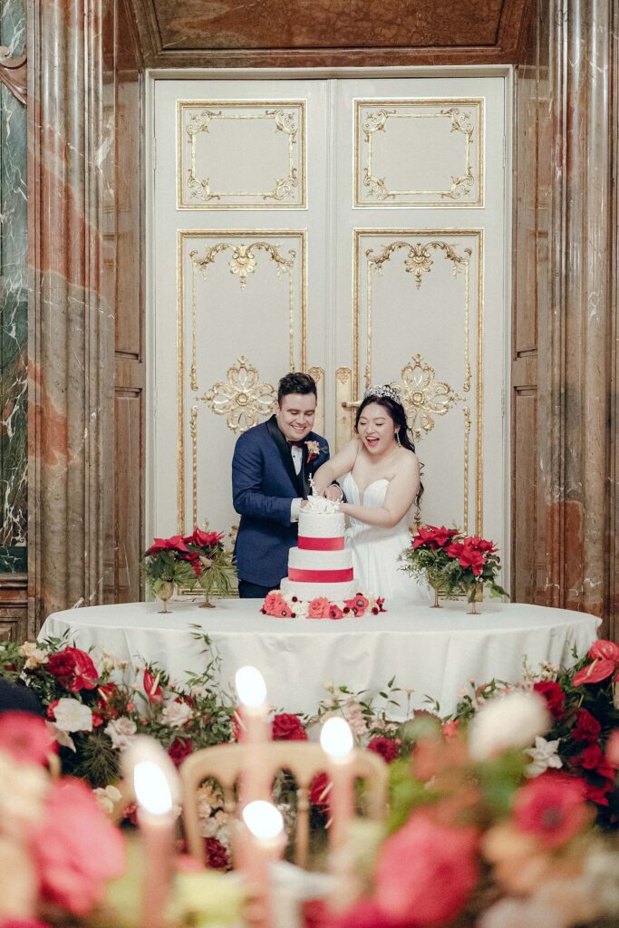 Christmas wedding dinner Palais Daun-Kinsky Vienna