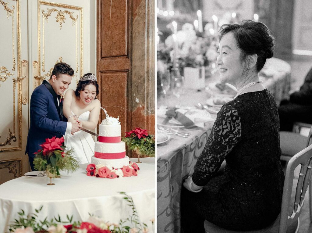 Christmas wedding dinner Palais Daun-Kinsky Vienna