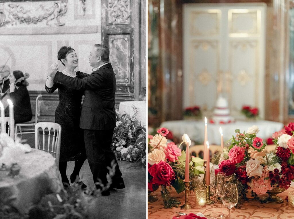 Christmas wedding dinner Palais Daun-Kinsky Vienna