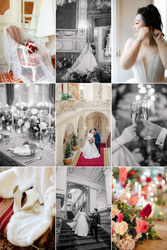 Christmas destination wedding Palais Daun-Kinsky Vienna by Liliia Chuba